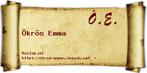 Ökrös Emma névjegykártya