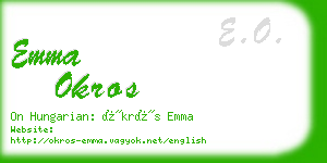 emma okros business card